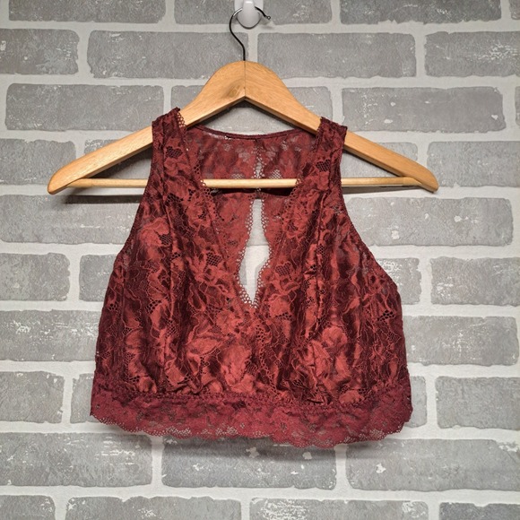 Soma Other - SOMA EMBRACEABLE LACE BRALETTE RACERBACK BRA  XL‎  Maroon Burgundy